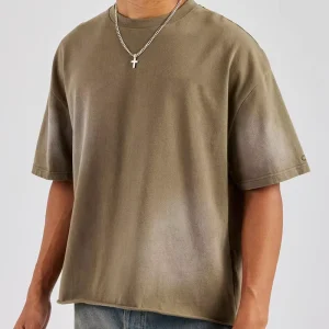 Men’s Solid T Shirts Custom Oversized Acid Wash 100% Cotton Breathable Eco Friendly Crop and Short Sleeve Styles