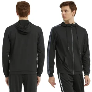 Men’s Sport Coat Lightweight Breathable Hooded Sweatshirt for Spring Autumn Training Fitness Running Customization