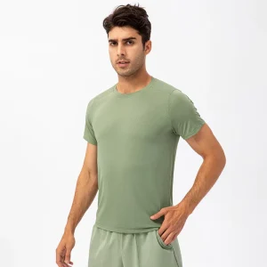 Men’s Sports Active Running Wear Light Weight Short Sleeves Muscle Fit Gym Training T Shirts 160g Athletic Fitness Gym