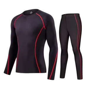 Men’s Sports Fitness Exercise Tracksuit 2 Pieces Set Workout Clothing Slim Gym Fitness Training Plus Size Outfit