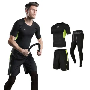 Men’s Sports Suit for Four Seasons Fitness Training Compression Wear 5 piece Tight Man’s Running Wear Tights Tracks Suits