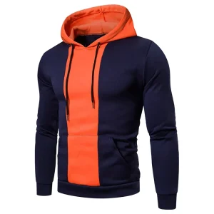 Men’s Sportswear Zipper Up Hooded Fleece Lined Thickened Sweatshirt with Solid Pattern
