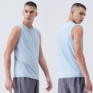 Men’s Sporty Fitness Vest Active Wear Shorts Breathable Gym Sports Activewear OEM ODM Plain Spandex Print Solid Casual
