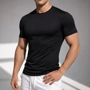 Men’s Sporty Printed Pattern Quick drying Moisture Wicking Breathable 180g Mesh Short Sleeve T shirt