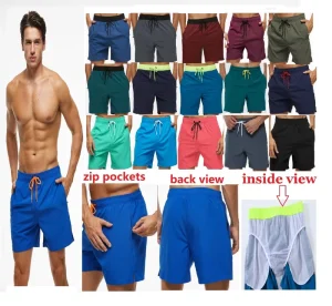 Men’s Sporty Solid Drawstring Swim Trunks Board Shorts Quick Dry Breathable Waterproof Men Swimwear OEM