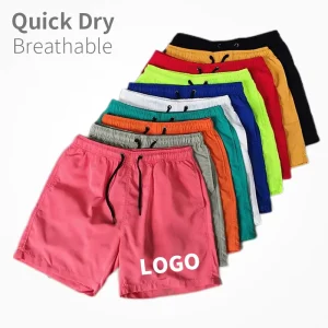 Men’s Sporty Woven 100% Polyester Mid Waist Breathable Quick Dry Athletic Workout Beach Summer Sport Sweat Running Gym Shorts