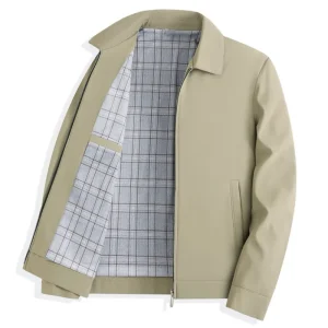 Men’s Spring Autumn Business Jacket Regular Style Blazer Windproof Heated Plus Size Polyester Dyed Fabric Utility Jacket