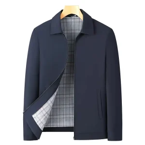 Men’s Spring Autumn Business Jacket Regular Style Blazer Windproof Heated Plus Size Polyester Dyed Fabric Utility Jacket