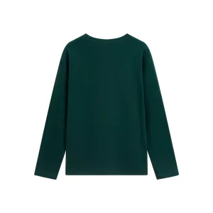 Men’s Spring Casual Breathable Long Sleeve T-Shirt Solid Color Crew Neck