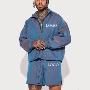 Men’s Spring Jackets Sport Wear Jacket And Shorts Sports Clothing Men Set Men Nylon Tracksuit