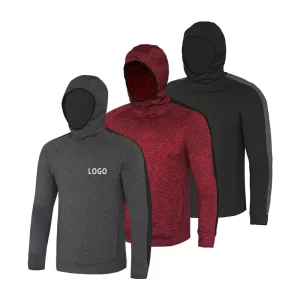 Men’s Spring Running Breathable Quick drying Training Long sleeved Hooded Pullover Custom Logo Gym Hoodie Spandex Polyester 180g