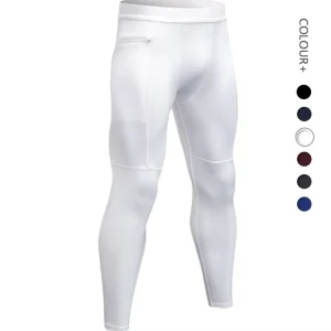 Men’s Spring Running Leggings Compression Pants Breathable Quick Drying Sportswear Jogging Fitness Trousers 100% Polyester