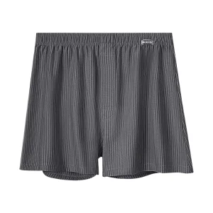Men’s Striped Lounge Boxers Thin Breathable Loose Soft Summer Home Underwear Casual Comfort Aro Pants Boxer Briefs for Adult Men