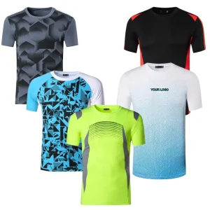 Men’s Sublimation Sport Quick Dry Sportswear Men T Shirts Badminton Tennis Jersey Clothing Wear