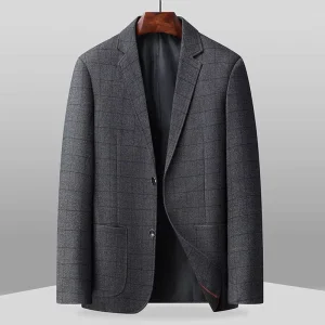 Men’s Suit Jacket Middle aged Men’s Blazer Casual Single Suit Jacket Dress Blazer