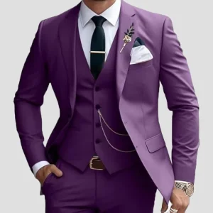 Men’s Suits 3 Pieces Set Dress Blazers Pants Vest Set Male Wedding Fall Business Suit Slim Fit Coat Suit Set for Men