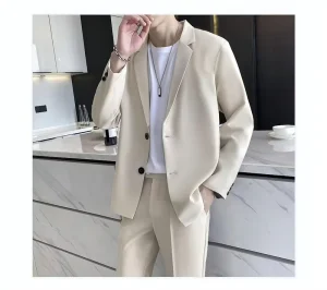 Men’s Suits Blazer High Quality Casual Long Sleeve Blazer Suit for Men Business Office Stylish Men’s Blazer