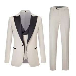 Men’s Suits & Blazer Set Notch Lapel Design Formal Fashion Wedding Evening Tuxedo Suits for Gentlemen