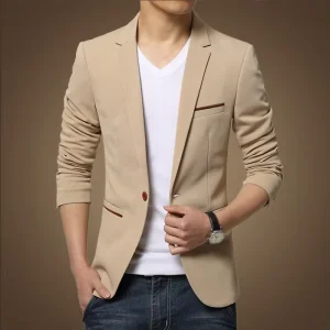 Men’s Suits Blazers Sports Coat Autumn Spring Fashion Slim Suit Jacket Men Blazer Business Casual Mens Clothing