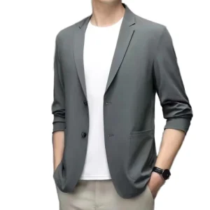 Mens Suits Blazers Summer Jacket Stretch Anti Wrinkle Coat Korean Quick Dry Light Business Suit Jacket