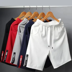 Men’s Summer Beach Knitted Short Pants Board Shorts Casual Sports Mesh Shorts