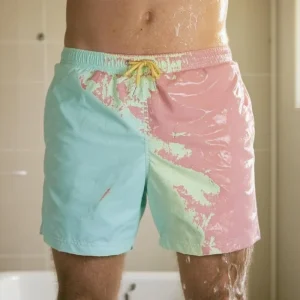 Men’s Summer Beach Pants and Women’s Swimming Set Are Made of Temperature Sensitive Color Changing Fabric