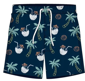 Men’s Summer Beach Shorts Breathable Lightweight Elastic Waist 100% Polyester Four Way Stretch Casual Printed Pattern Waterproof