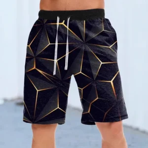 Men’s Summer Beach Shorts New 3D Digital Printing Hawaiian Print Plus Size Breathable Fitness Swimwear
