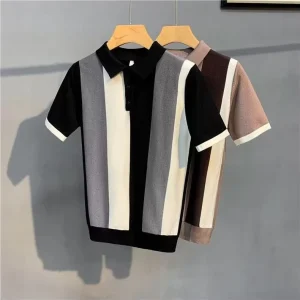 Men’s Summer Casual Button-Down Shirt Polyester/Cotton Woven Fabric Quick Dry Short Sleeve Solid Pattern 3XL Available