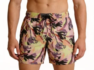 Men’s Summer Casual Woven Drawstring Board Shorts Custom Printing Quick Drying Surfing Swimwear for Beach Sports