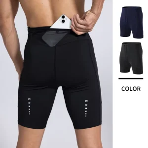 Men’s Summer Elastic Compression Shorts for Marathon Running Yoga Cycling Quick-Dry