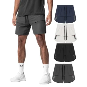 Men’s Summer Gym Shorts Quick Dry Workout Jogging Pants Elastic Waist Fitness Training Shorts for Men