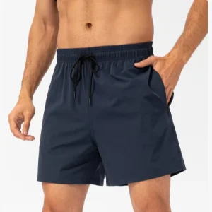 Men’s Summer Loose Sporty High Waist Capri Shorts Breathable Elastic Waist Quick Drying Fitness Casual Running Shorts