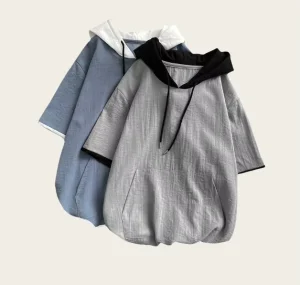 Men’s Summer Short Sleeve Tshirt Plus Size Men Clothing Fashion Outwear Casual Men Hoodie Tee Shirt Print Custom T shirts Tops