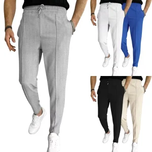 Men’s Summer Sportswear Casual Joggers Pants Breathable Quick Dry Mid Waist Windproof Cotton Blend Spring Ready