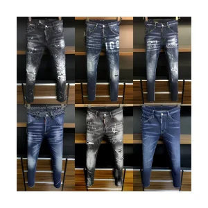Men’s Summer Straight Leg Low Waist Solid Color Woven Jeans Comfortable Hip-hop Style High Street Fashion Men’s Jeans