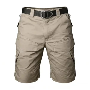 Men’s Summer Tactical Cargo Shorts with CP Camouflage Print and Cotton Blend Fabric for Outdoor Work and Hiking