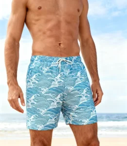 Men’s Swim Trunks Hawaiian Style Printed Quick Drying Plus Size Clothing Beachwear & Swimwear Shorts Bathing Suit Beach Shorts