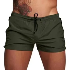 Men’s Swim Trunks Quick Dry Swimwear Zipper Pockets Swim Shorts with Mesh Lining