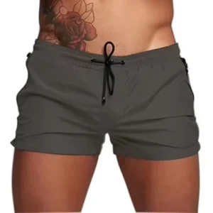 Men’s Swim Trunks Quick Dry Swimwear Zipper Pockets Swim Shorts with Mesh Lining