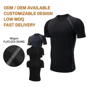 Men’s T Shirt With Designs Casual Fitness O Neck Stretch Tight for Sports Running Training Short Sleeve Knitted