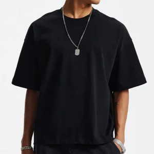 Men’s T Shirts 100% Combed Cotton Boxy Fit Solid Casual Breathable Heavyweight 275gsm Plain T Shirts