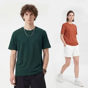 Men’s T Shirts Sorona T Shirt 230g Plain Antibacterial Cooling Casual Versatile Skin Friendly T Shirt Oem Service