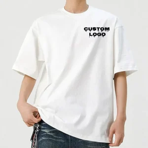 Men’s T-shirts Custom logo Plain Blank Streetwear Crewneck Oversized Tee