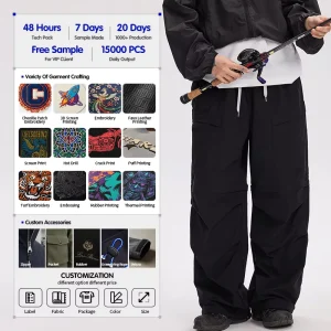 Men’s Technical Convertible Hiking Pants 2 in 1 Zip off Quick Dry Lightweight Sporty Straight Cargo Outdoor