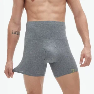 Men’s Thermal Winter Cotton Underwear High Waist Warm Waist Support Custom Logo Lengthened Boxer Briefs