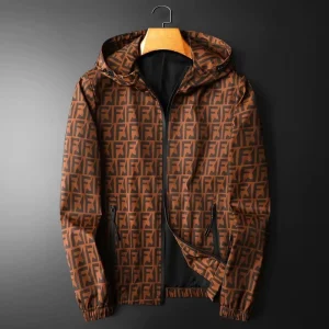 Men’s Thin Zipper Hooded Printed Casual Bomber Jacket for Spring Autumn Fashion Youth
