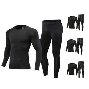 Men’s Training Tracksuit Sport Suit Gym Fitness Compression Clothing Active Wear Sets