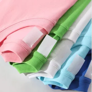 Men’s Trendy Brand Knitted Blank Short Sleeve T Shirt Street Style 220G Heavy Solid Color Loose Fit 100% Cotton