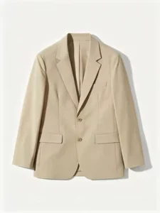 Men’s Turin Wool Custom Logo Single Breasted V Neck Blazer Breathable Design Suit Jacket